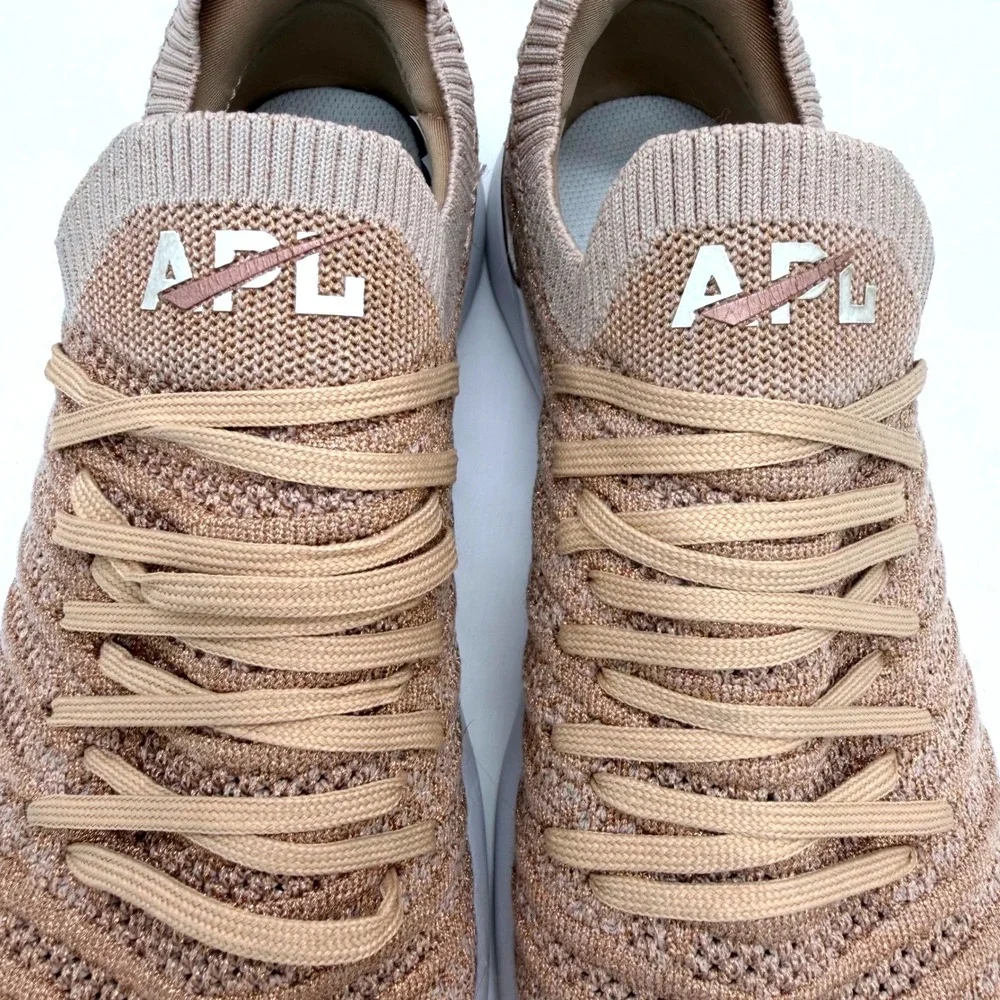 APL TechLoom Wave Womens 9.5‎ Rose Gold Nude Metallic Running Shoes